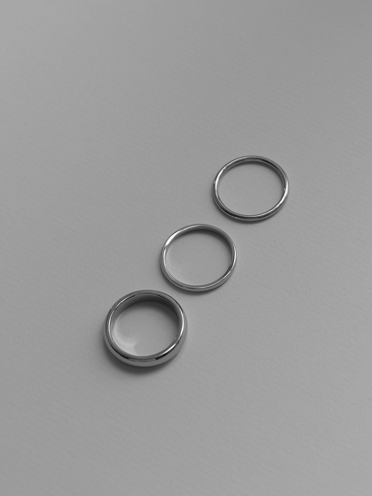 Thin Stackable Silver Ring, Stainless Steel 1.5mm