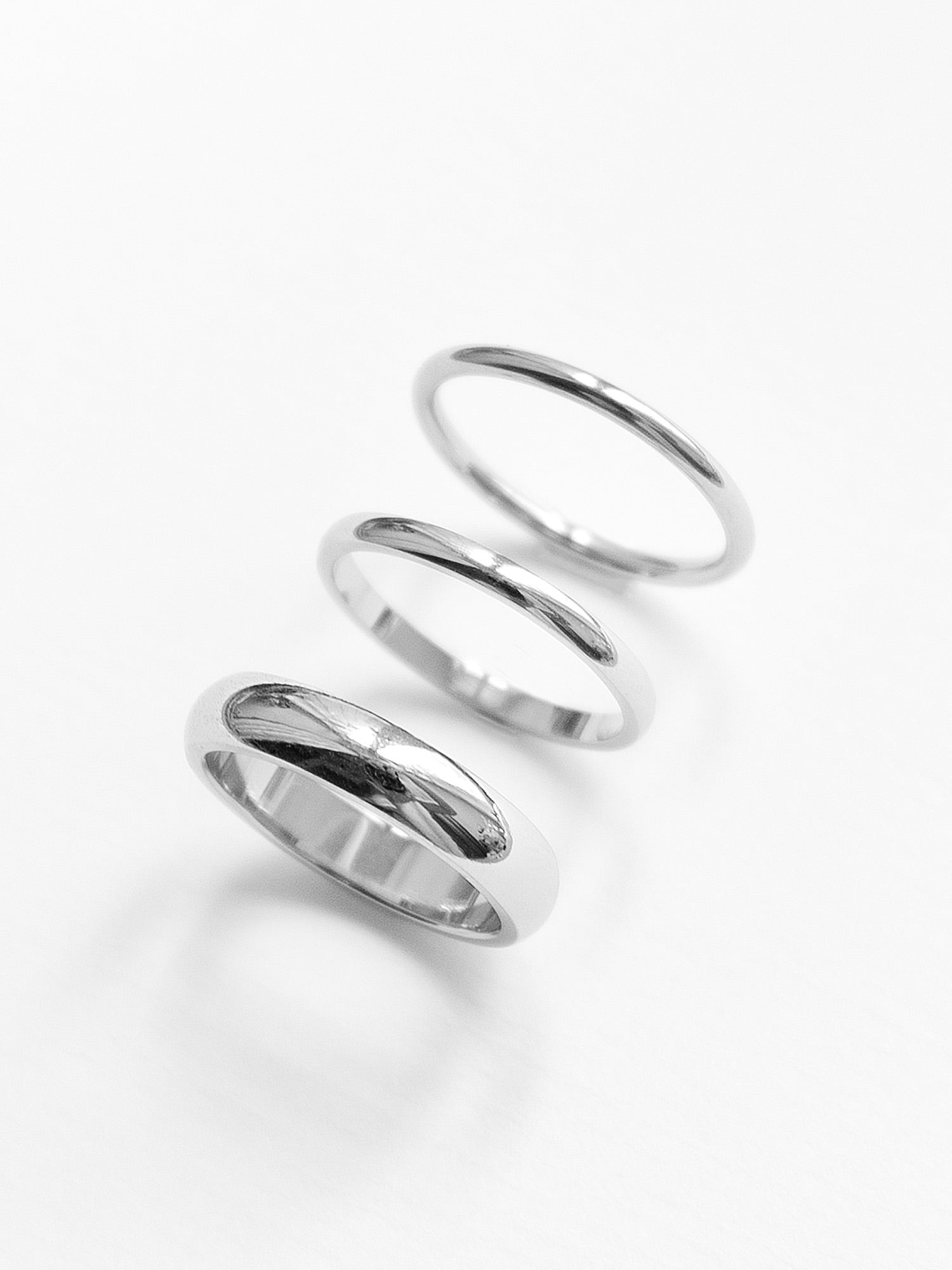 Thin Stackable Silver Ring  Stainless Steel3