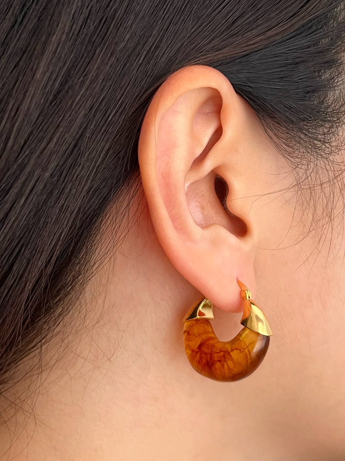 Treasure Boat Hoops - Brown