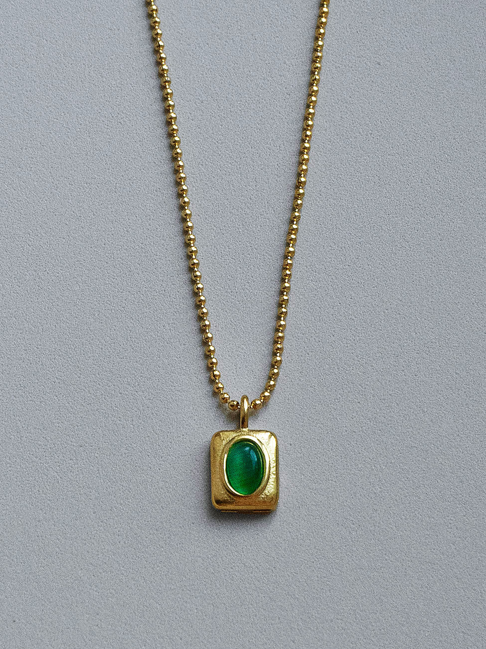 Collier Pendentif Vintage - Vert Mer