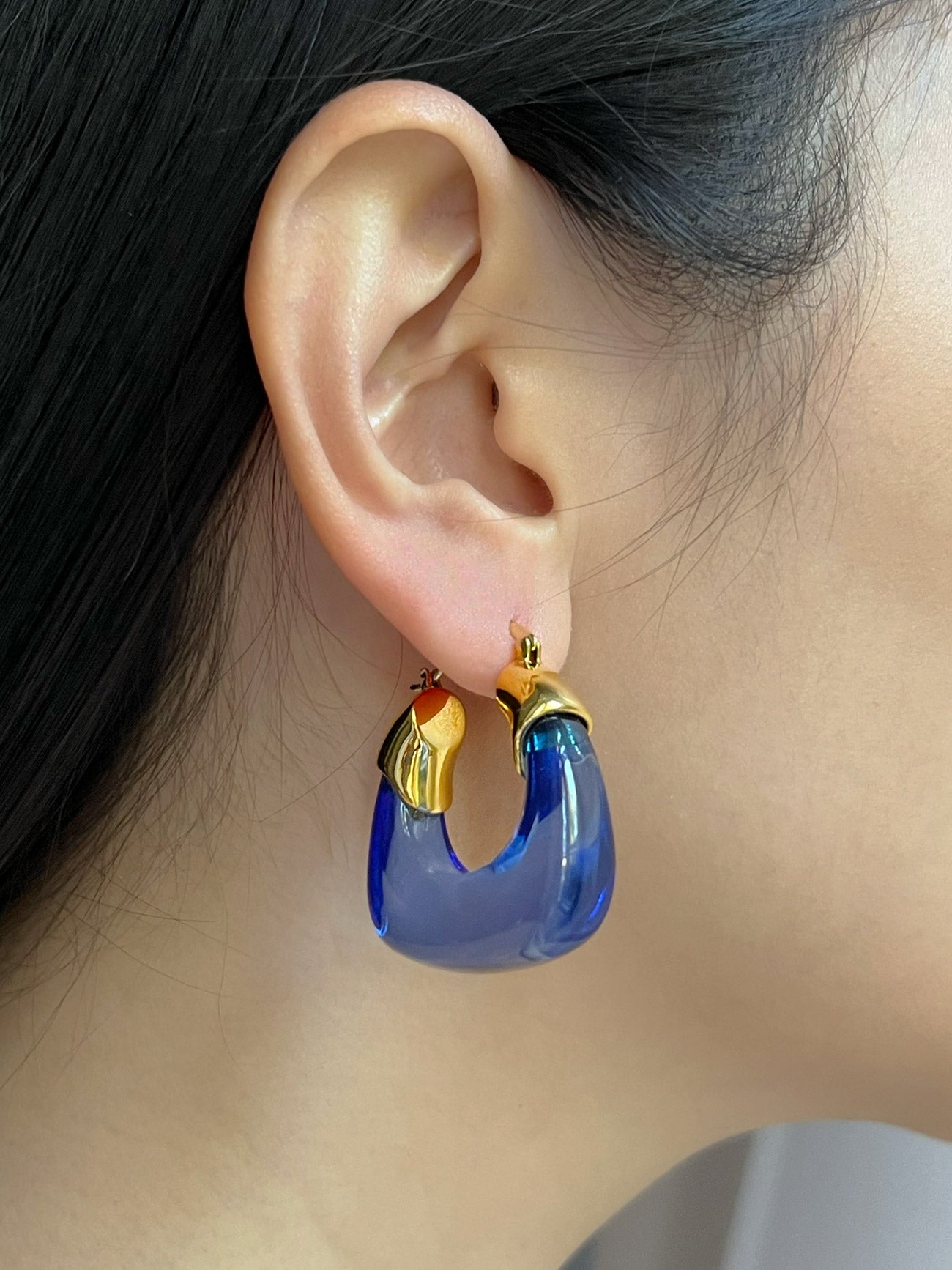 Chunky Hoops - Eclectic Blue