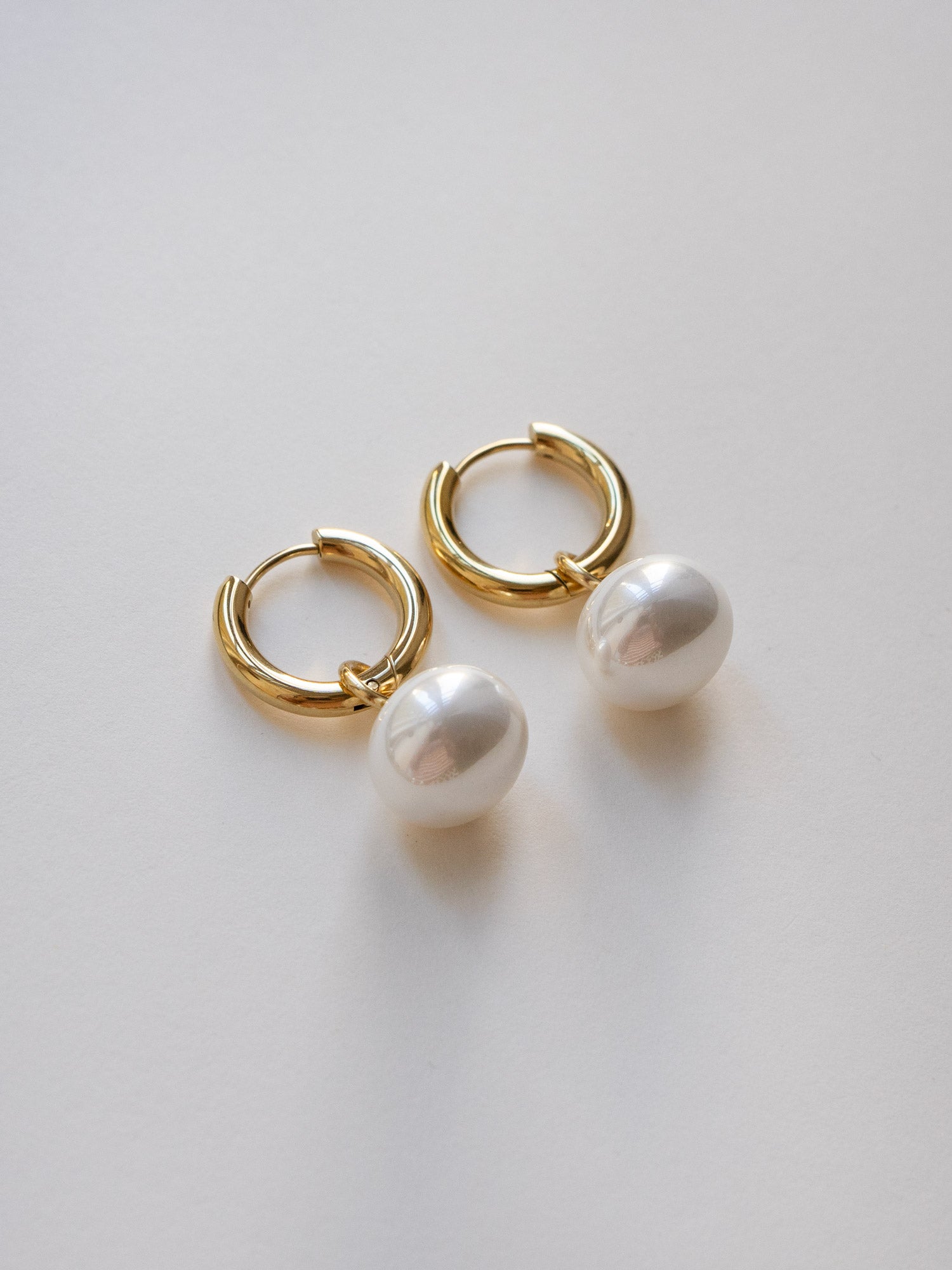 Créoles de perles classiques - Or