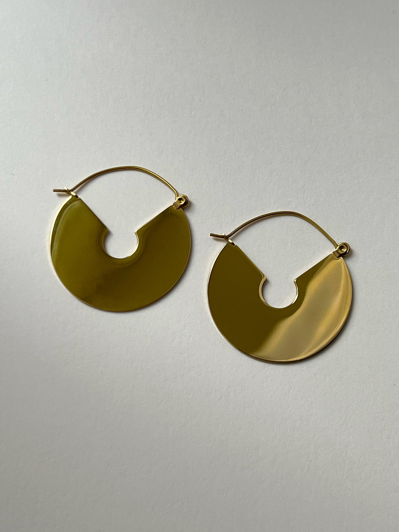 Eclectic Gold Flat Hoops