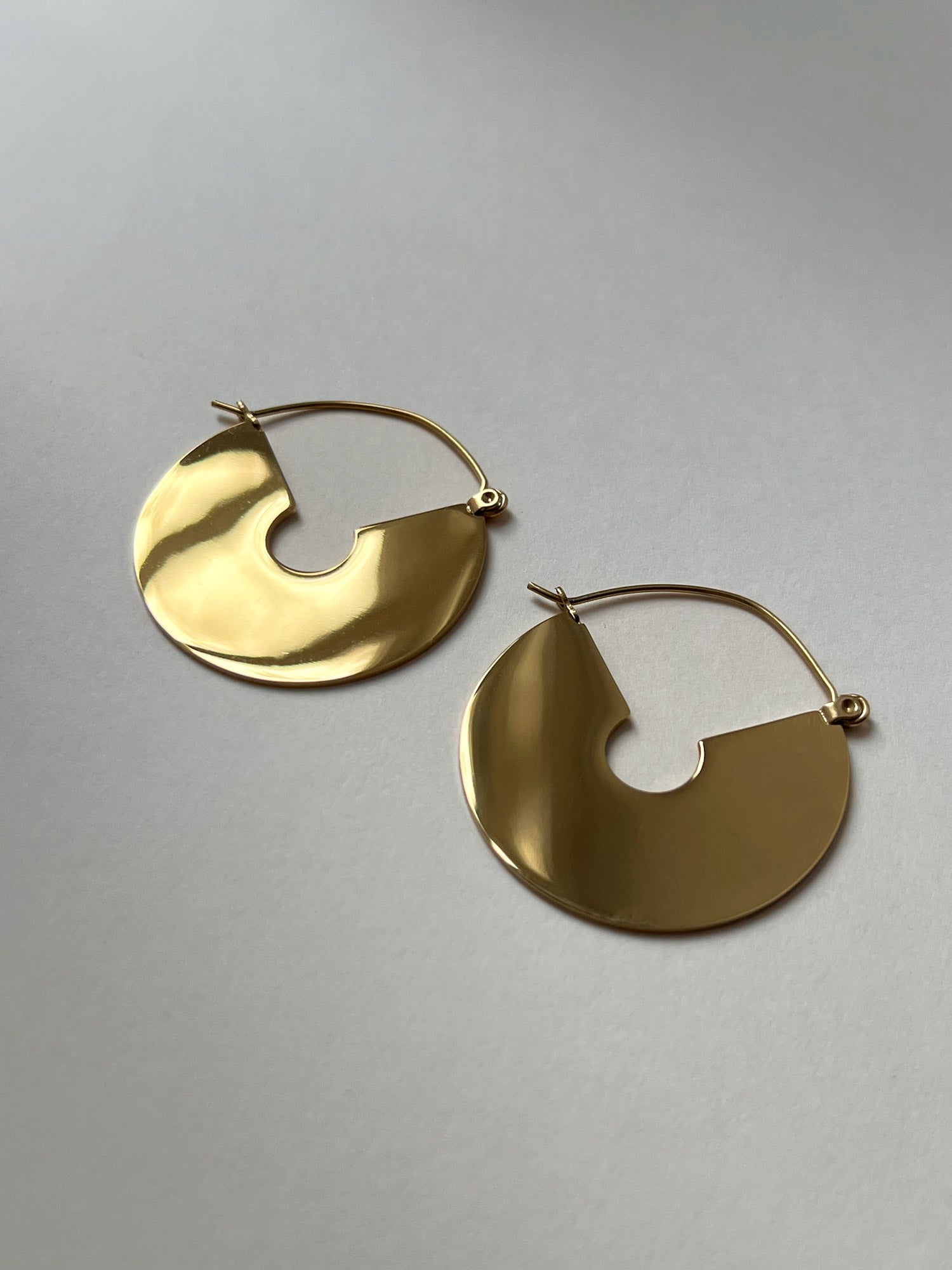 Eclectic Gold Flat Hoops