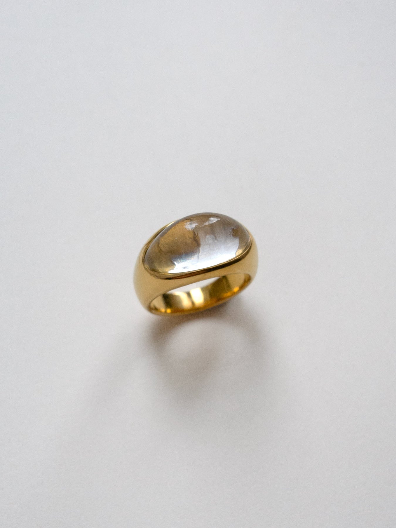 Gabi Rind Gold Lucite Ring - Transparent – Gabi The Label