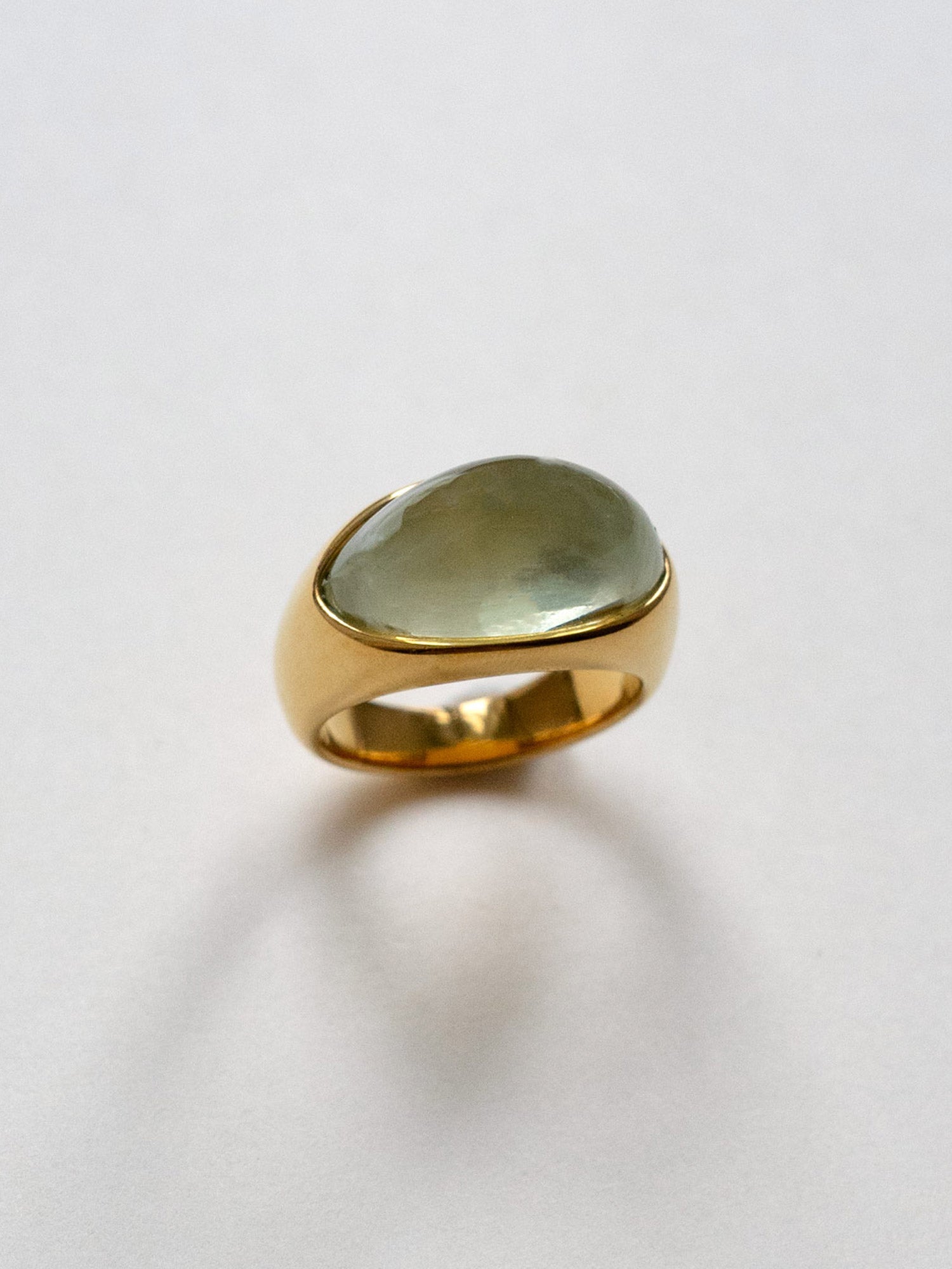 lucite gold ring green4