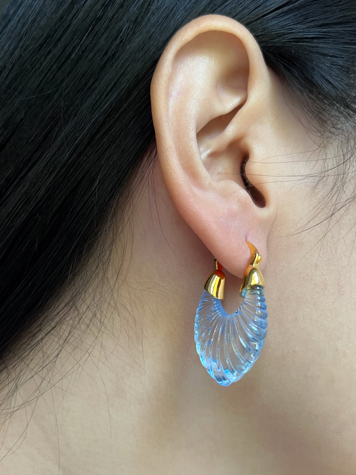 Mirage Glacial Hoops - Dreamy Blue