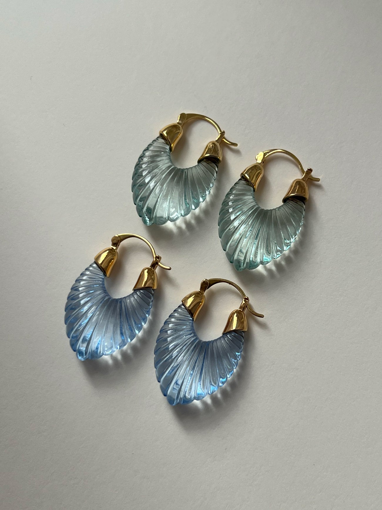 Mirage Glacial Hoops - Turquoise Lake