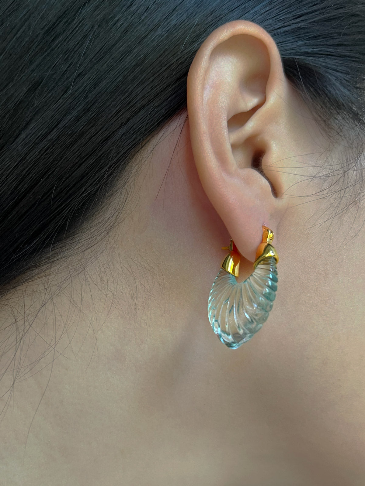 Mirage Glacial Hoops - Turquoise Lake