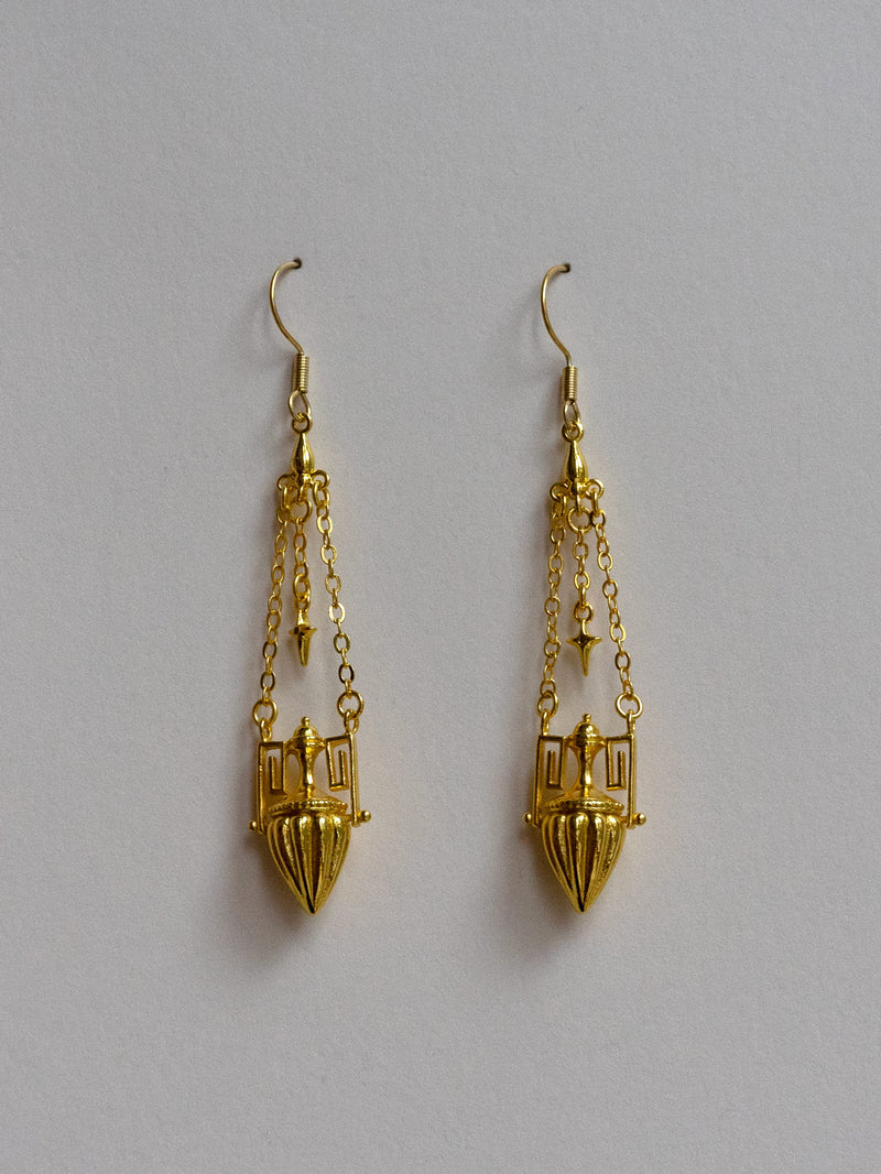 Antique Ornate Dangling Vase Earrings Gabi The Label
