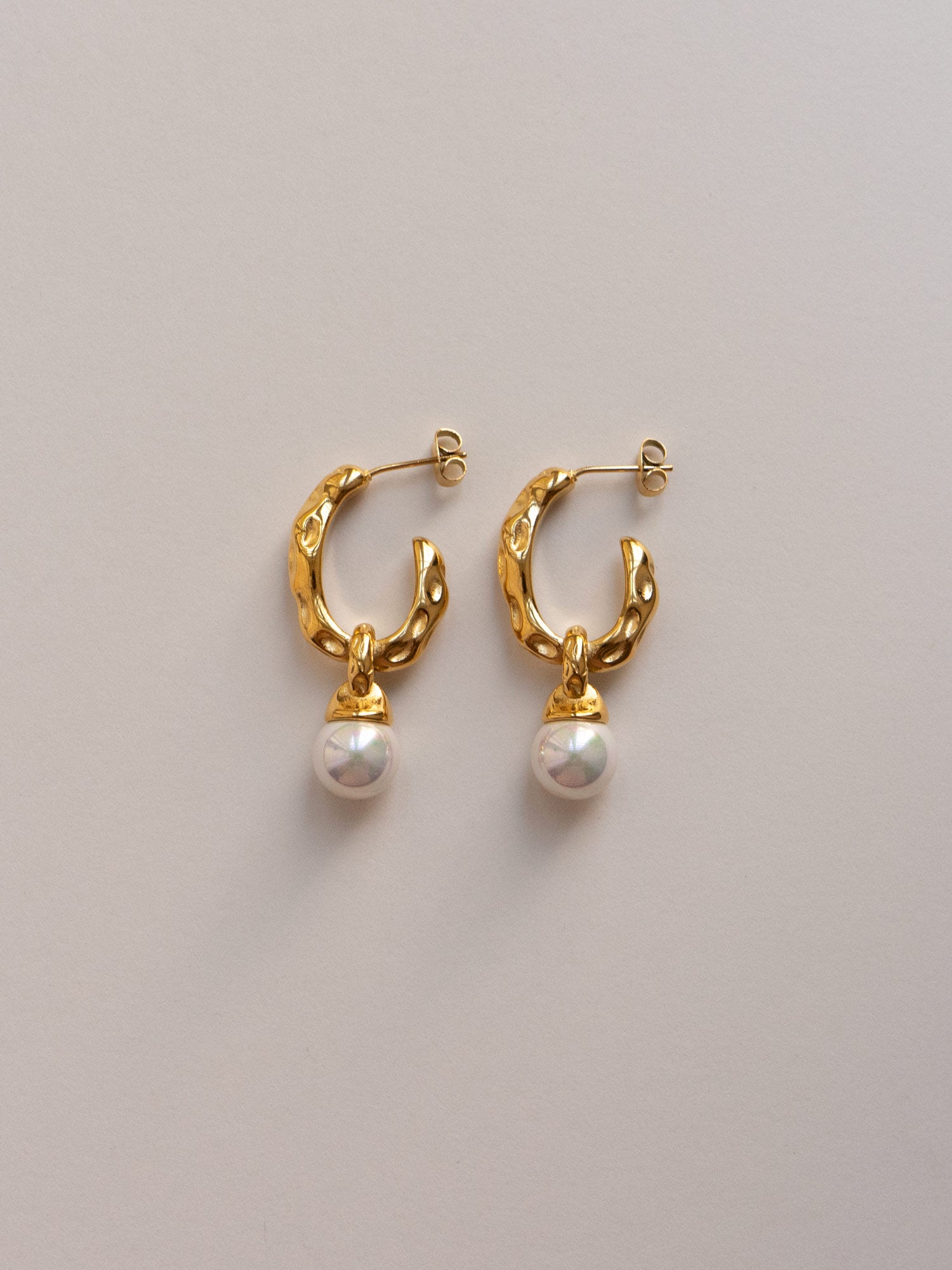 Boucles d'oreilles pendantes en perles - Argent