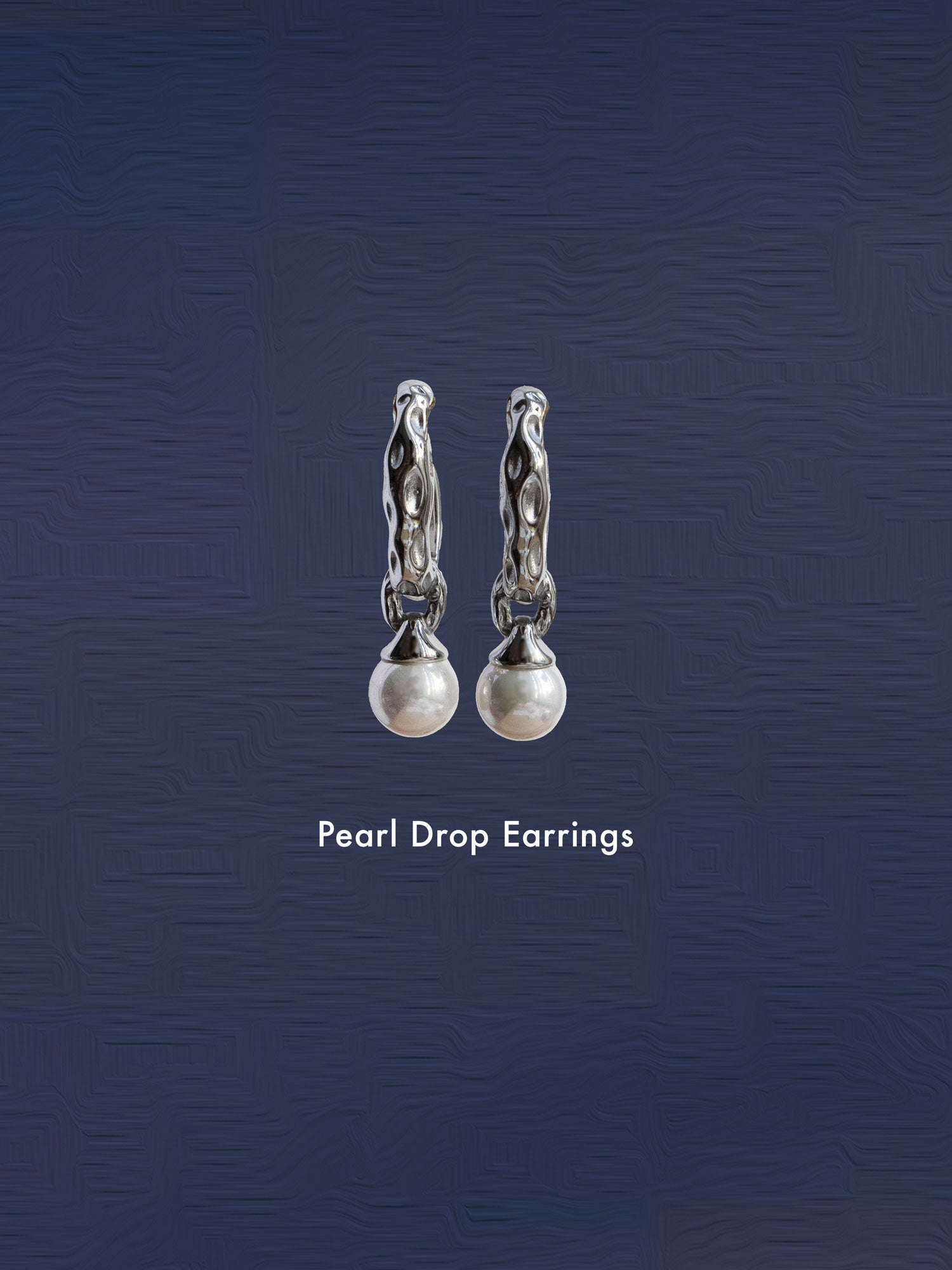 pearl drop earrings silver1