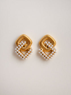 Bold Pearl-Encrusted Earrings