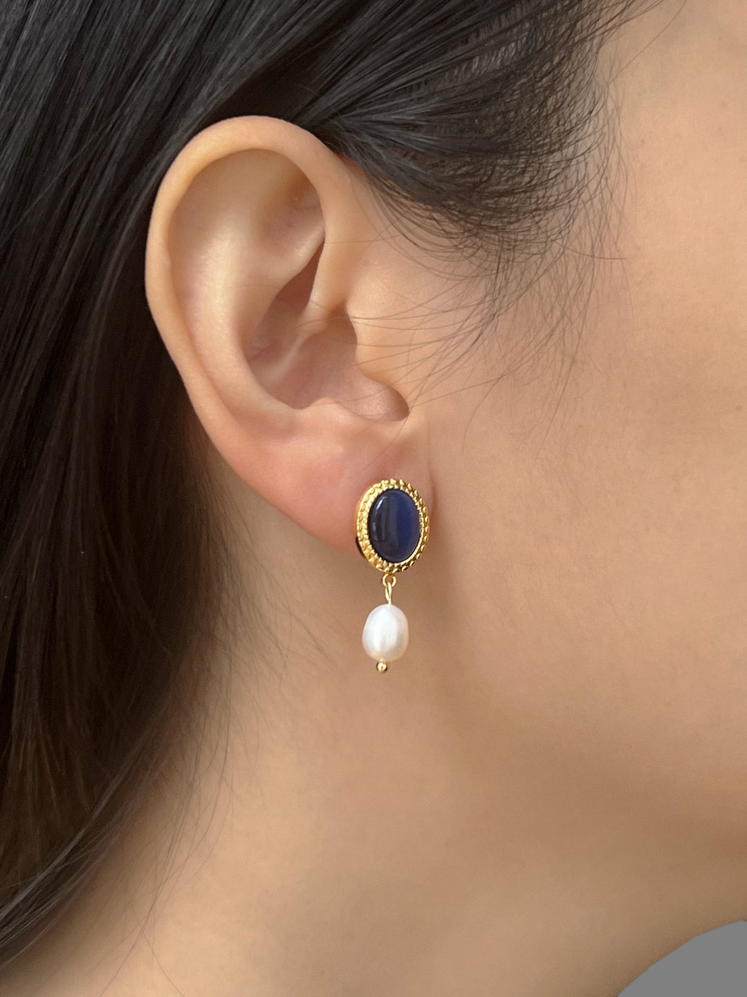 RG PEARL/PRPL/BLUE EARRINGS