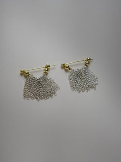 Fluidity Silver Chain Earrings - Short