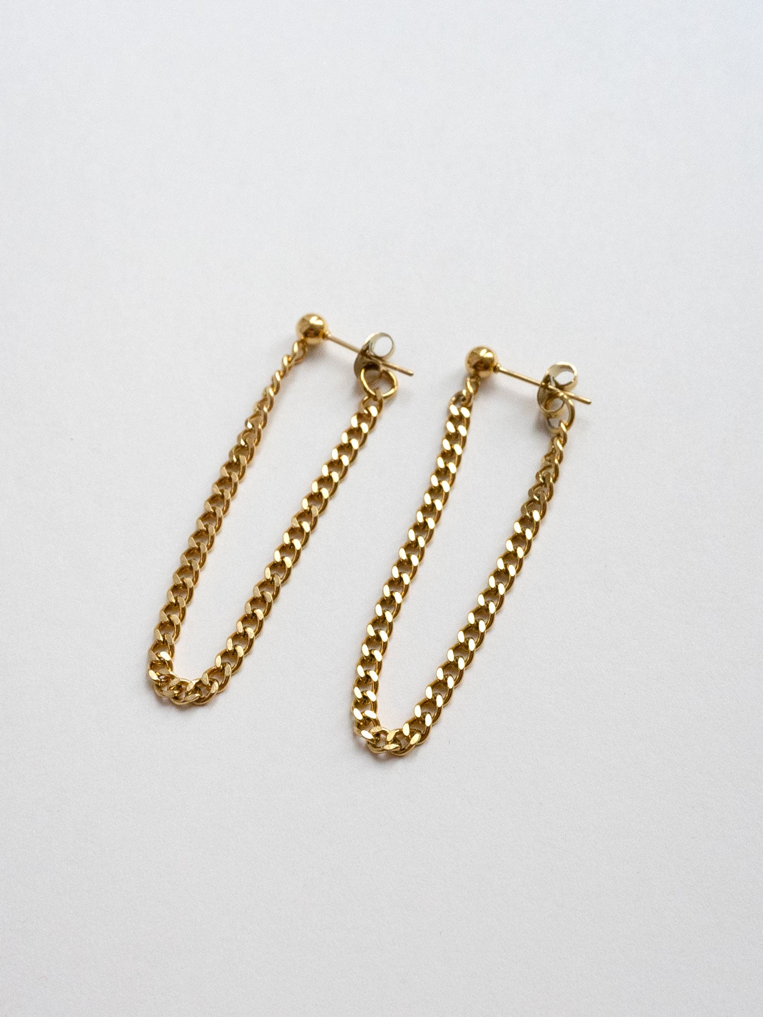 sleek chain earrings