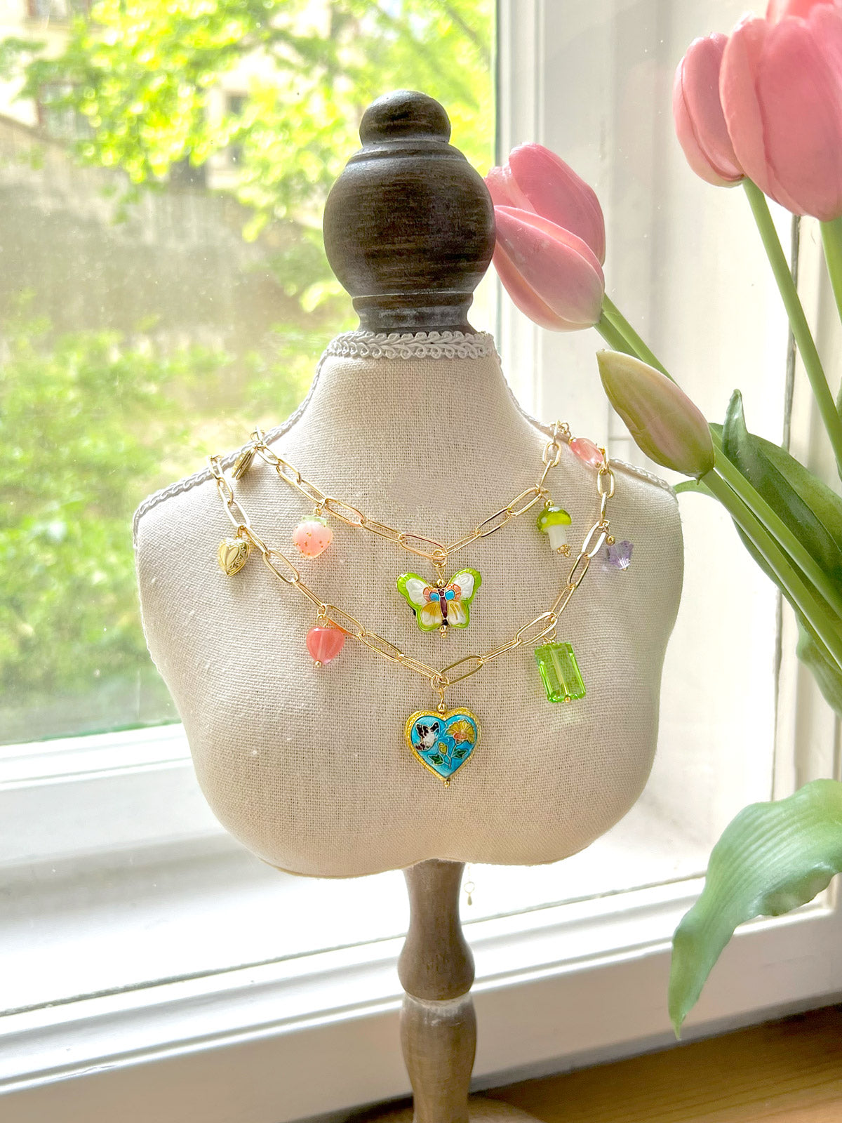 spring charm necklaces edited