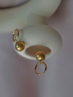 Spherical Gold Hoops