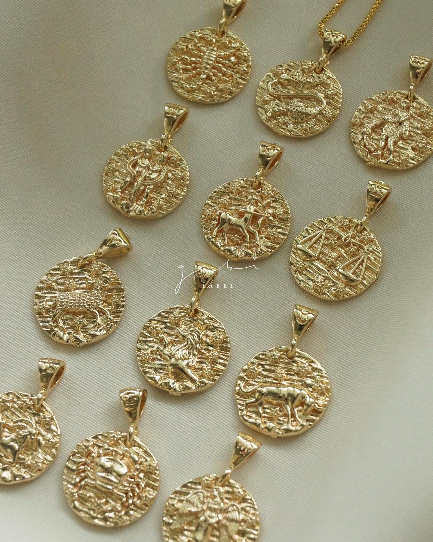 Zodiac Coin Necklace *18k Gold-plated