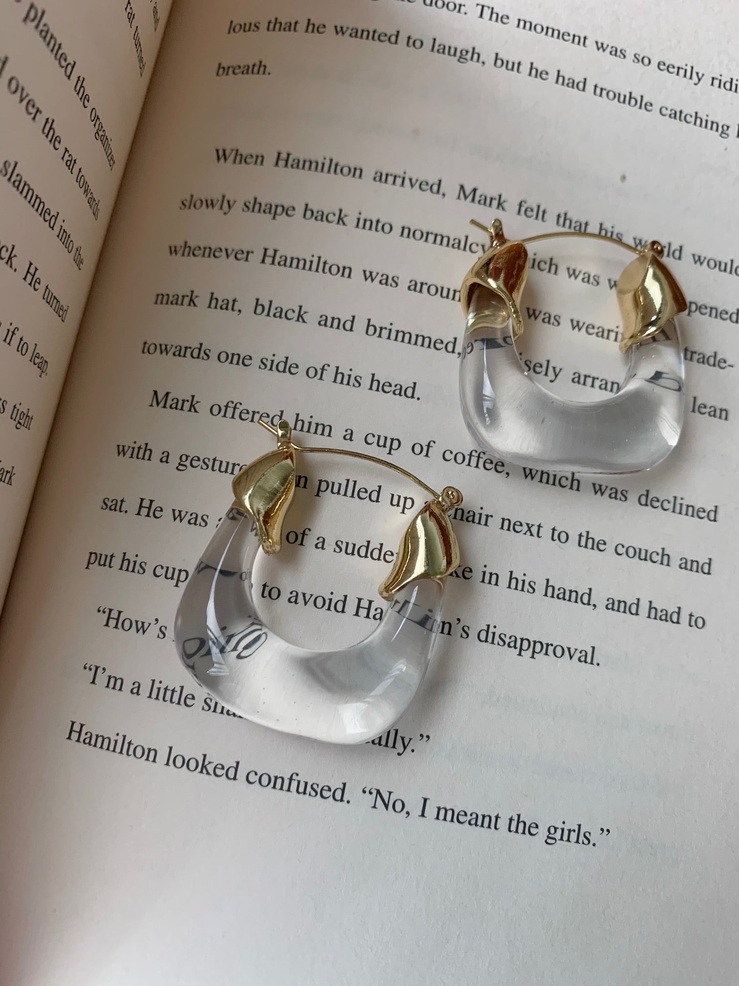 Chunky Vintage Hoops - Clear