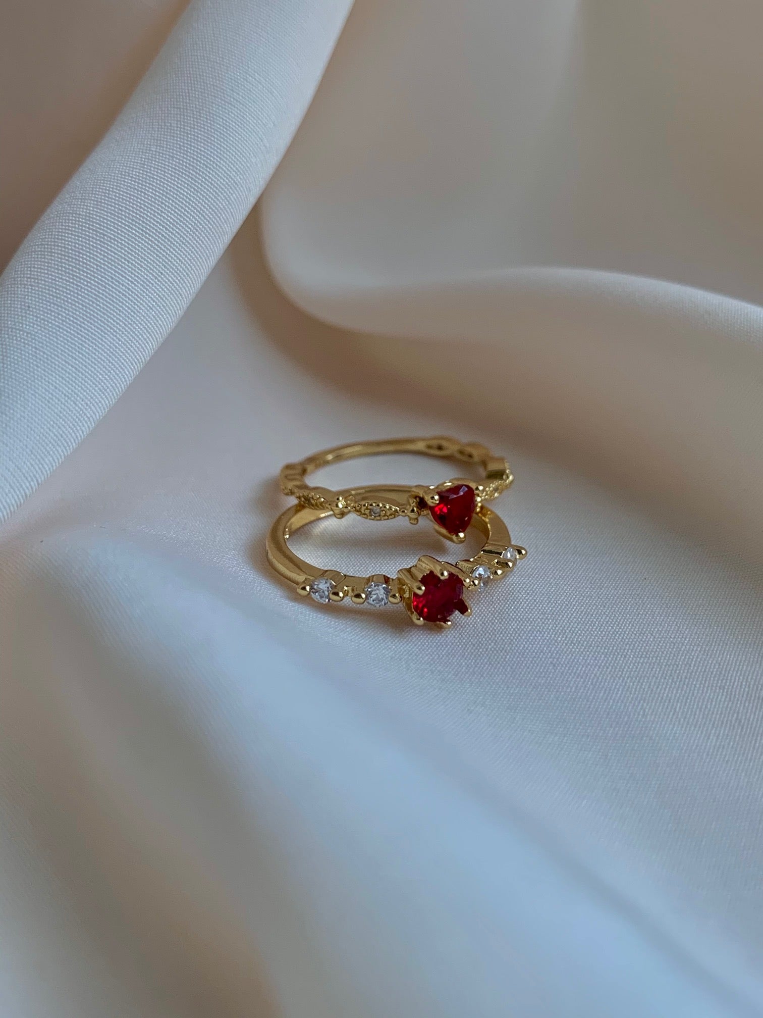 Ruby Heart Gemstone Ring