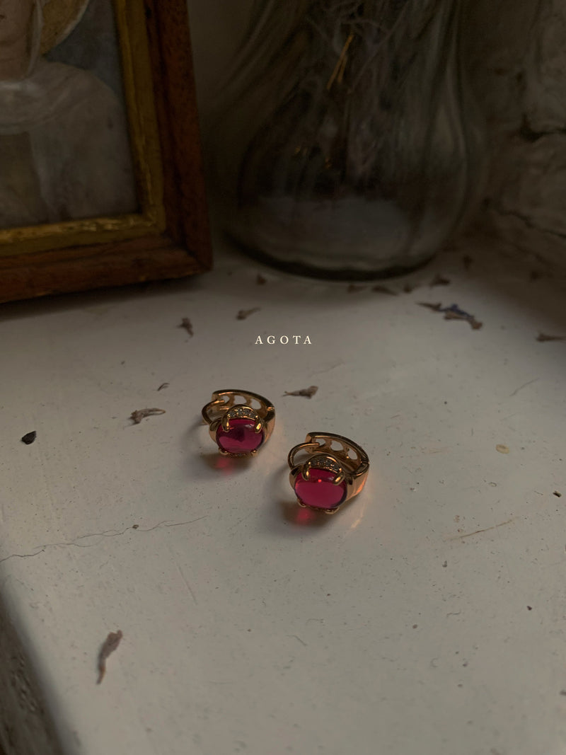 Agota Earrings - Rose Pink *Gold-plated // GABI EXCLUSIVE