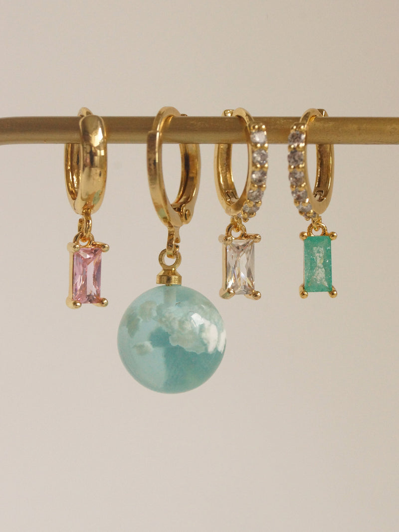 REVERIE Huggies - Clear *18K Gold-plated