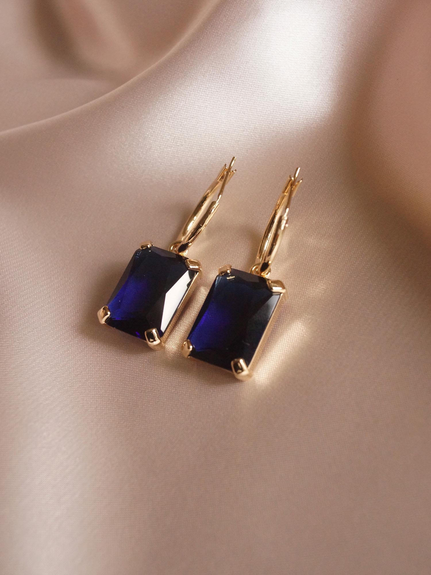 ANASTASIA Earrings - Midnight Blue *Gold-plated