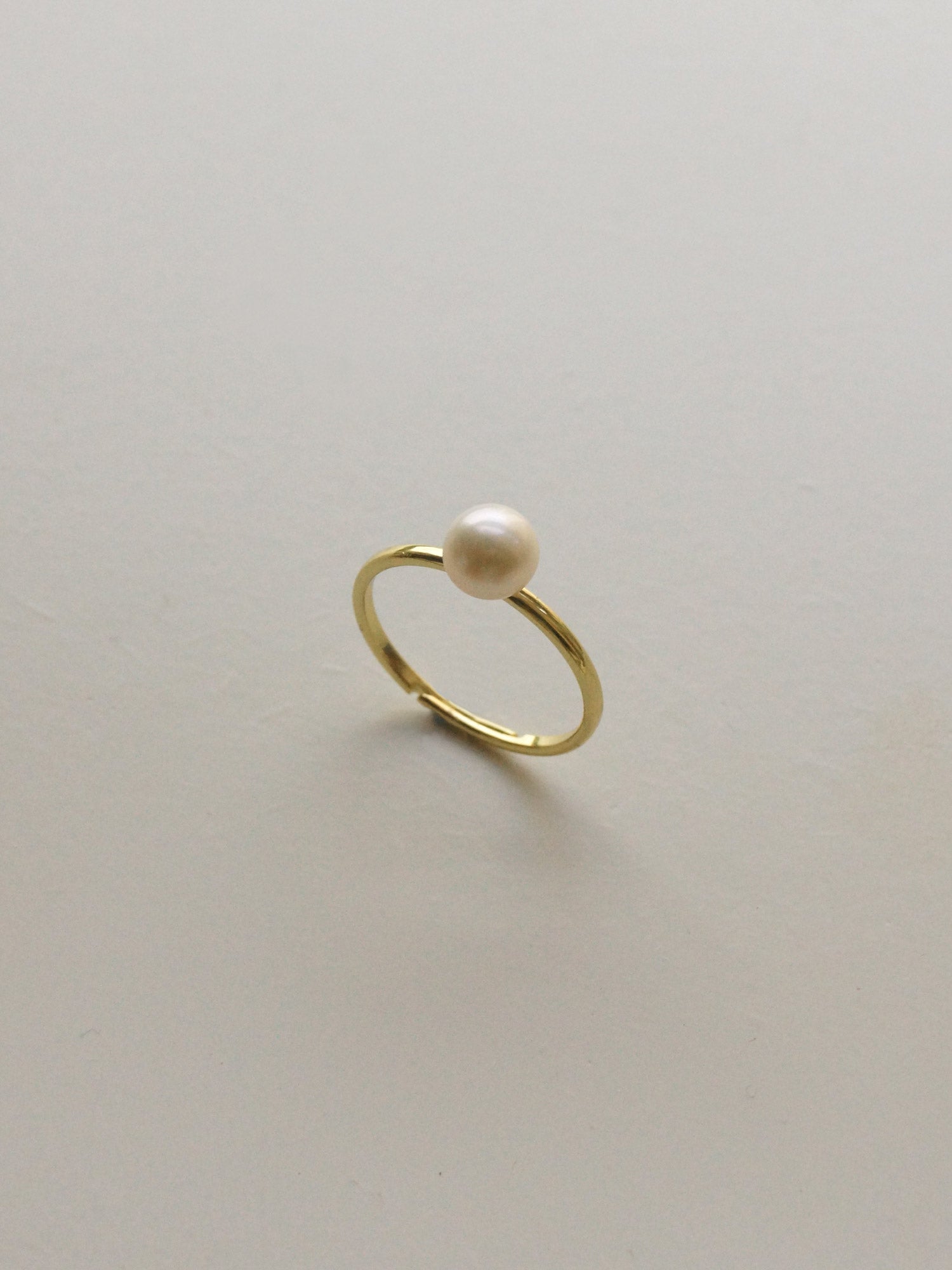 Bague Perle - Perle Moyenne *Plaqué Or 14 carats S925