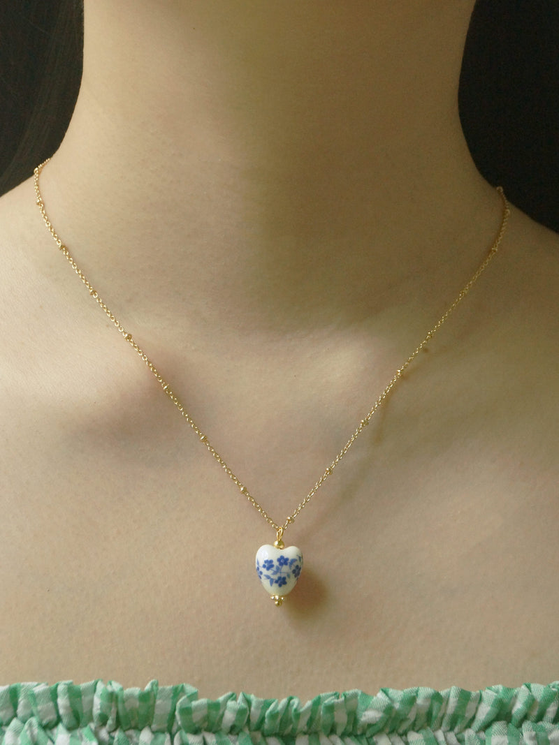 Blue Pansy Flower Pendant Necklace | PANDORA