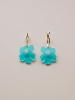 Anemone Earrings - Aqua Blue