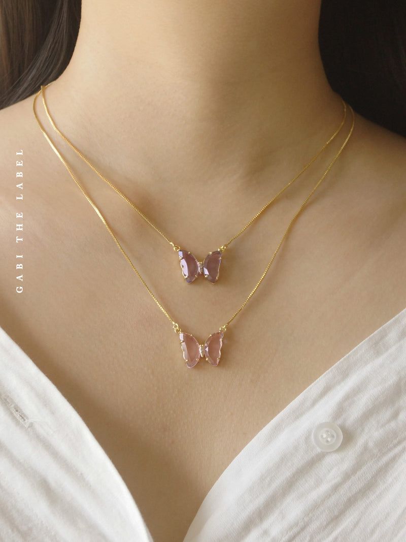 LOVEDAY Necklace - Purple *Gold-plated