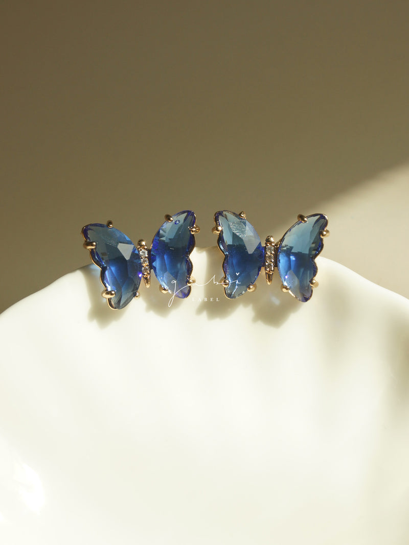 Butterfly Earstuds - Blue *S925 Earposts