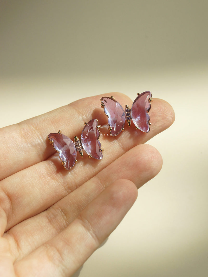 Butterfly Earstuds - Lilac *S925 Earposts