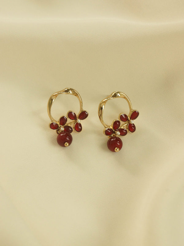 Charlotte Earrings - Red *S925 Earposts