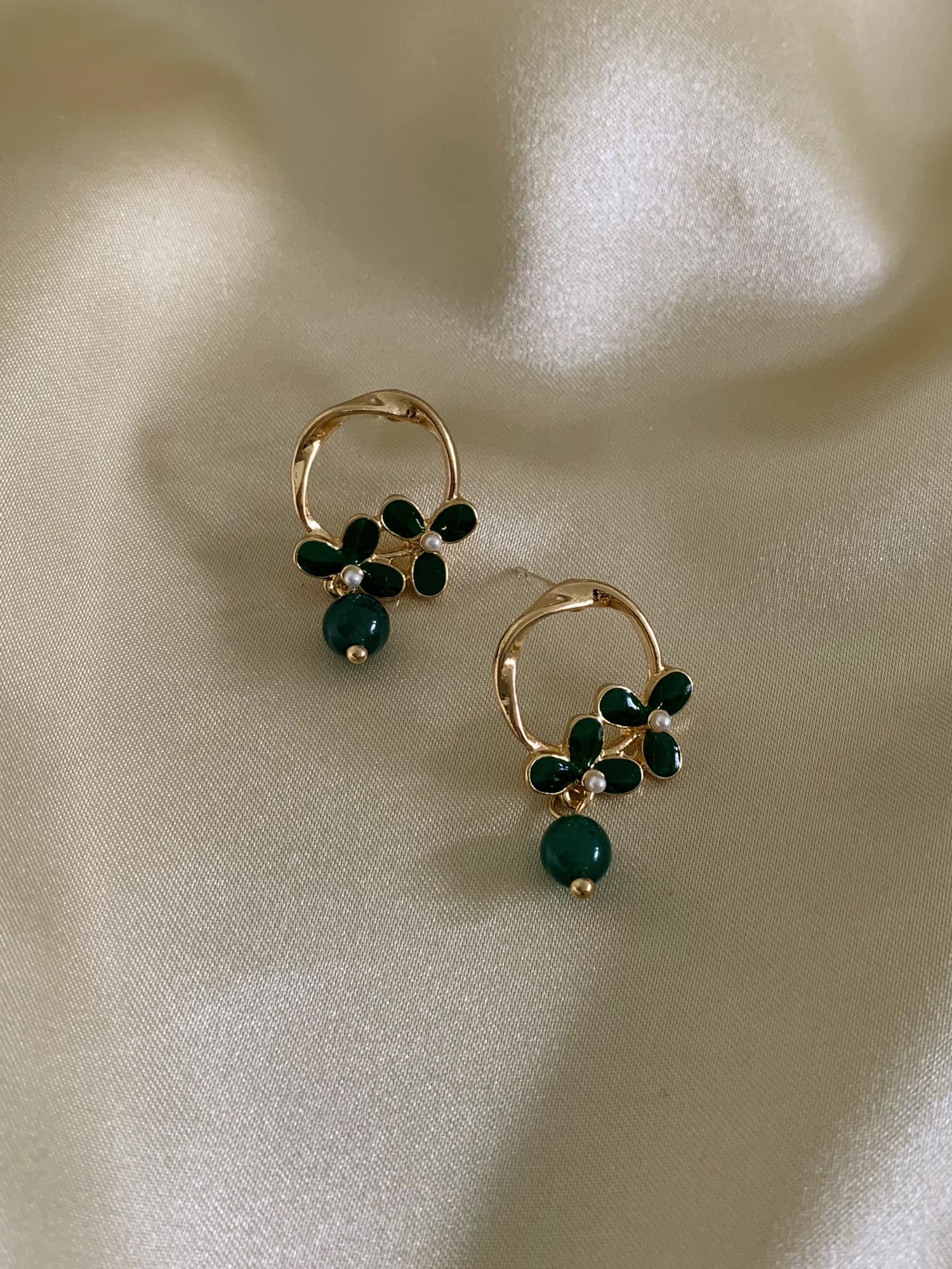 CHARLOTTE Earrings - Green *S925 Earposts – Gabi The Label
