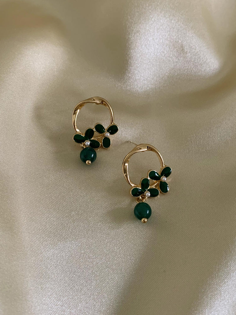 CHARLOTTE Earrings - Green *S925 Earposts – Gabi The Label