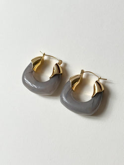 Chunky Vintage Hoops - Grey