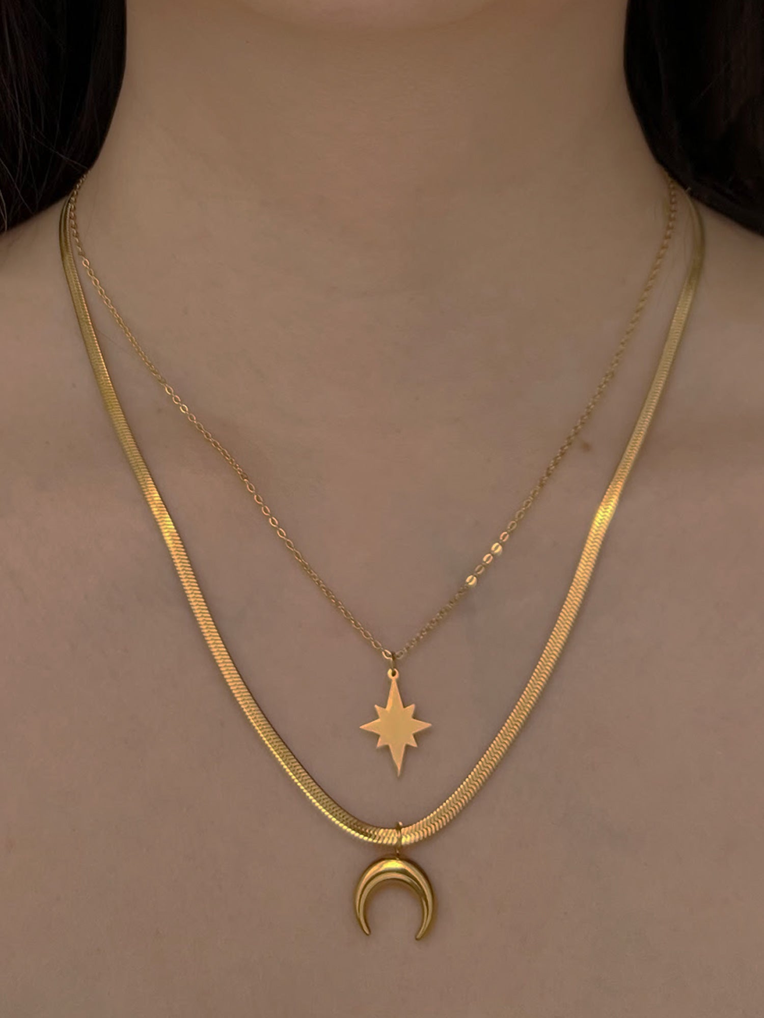 crescent star necklace2