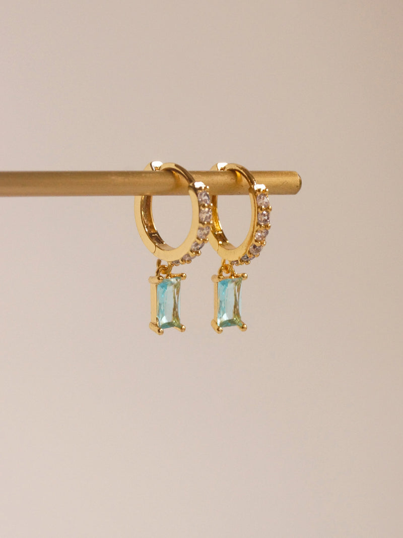 DREAM Huggies - Aqua *18K Gold-plated