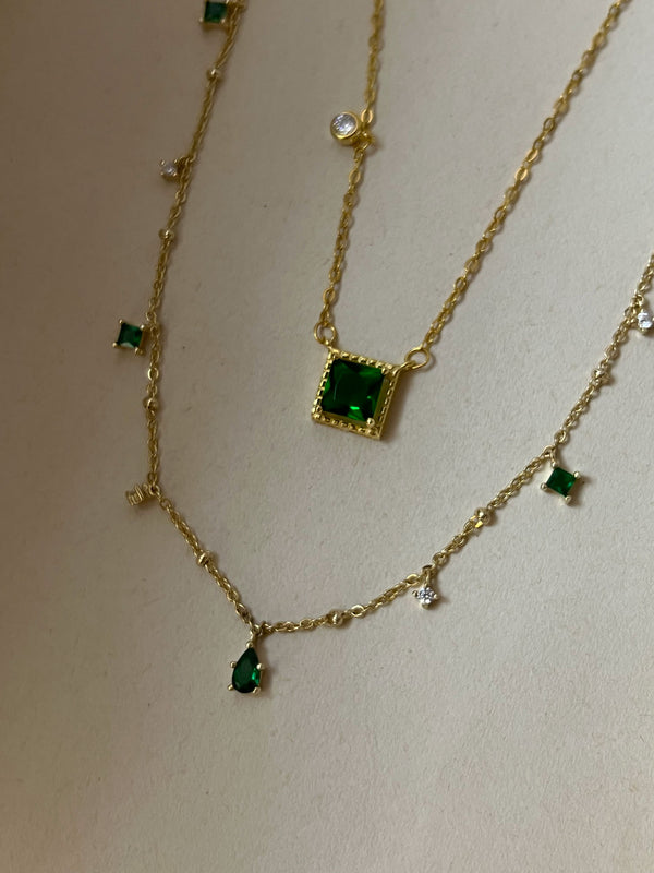 Little Emerald Gemstones Necklace