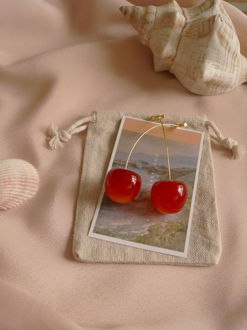 Cher (Cherry) Earrings *Gold-plated stems