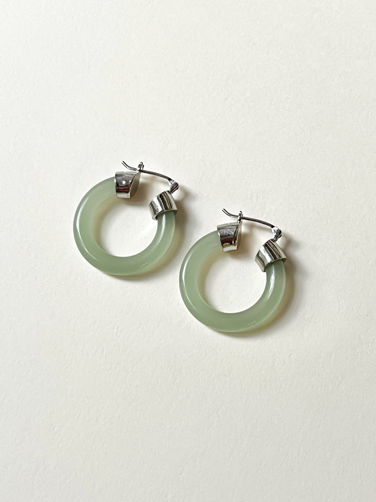 green jade hoops silver1