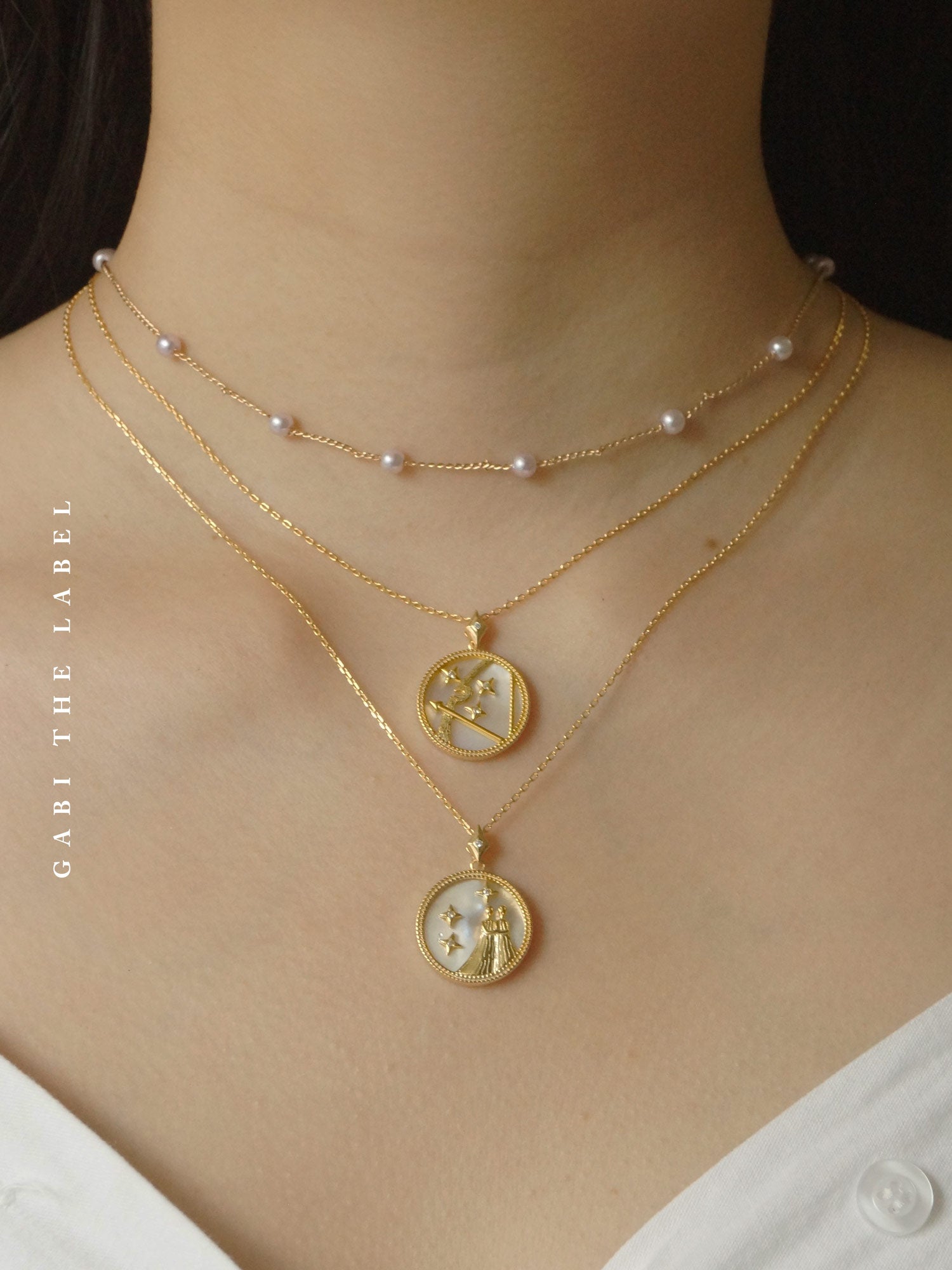 Horoscope Shell Necklace *Gold-plated S925