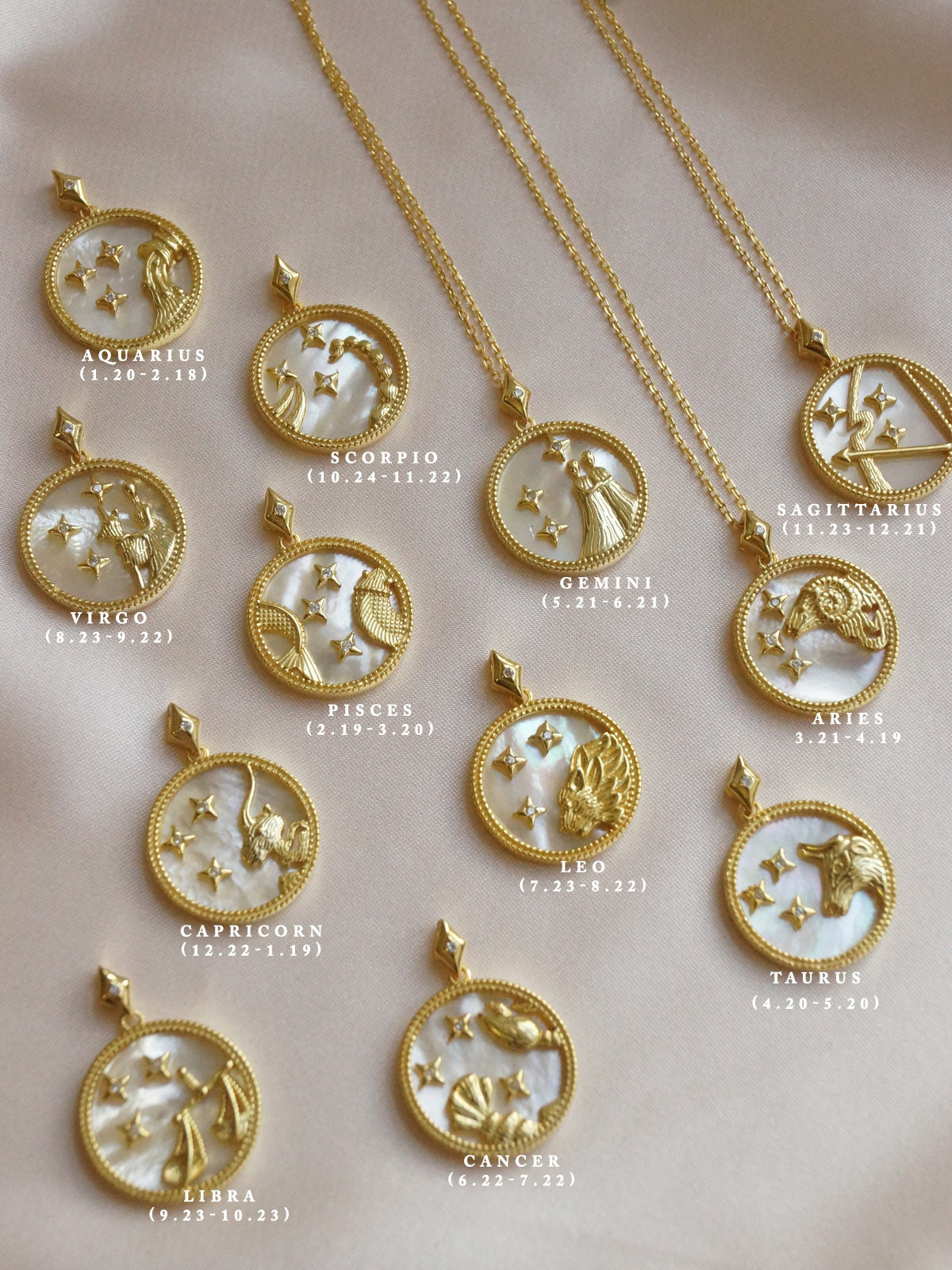 Collier Coquillage Horoscope *Plaqué Or S925