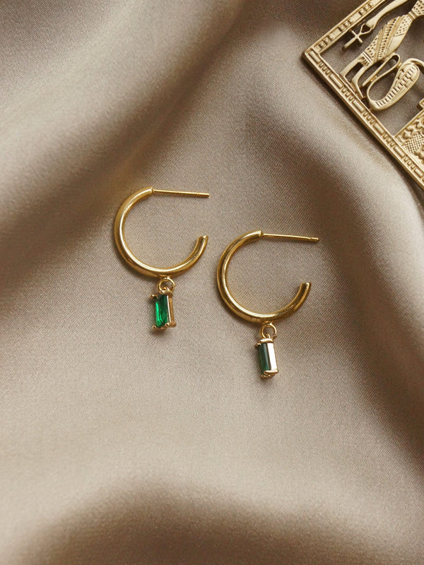 ILLUMINATE Hoops - Emerald Green *18K Gold-plated