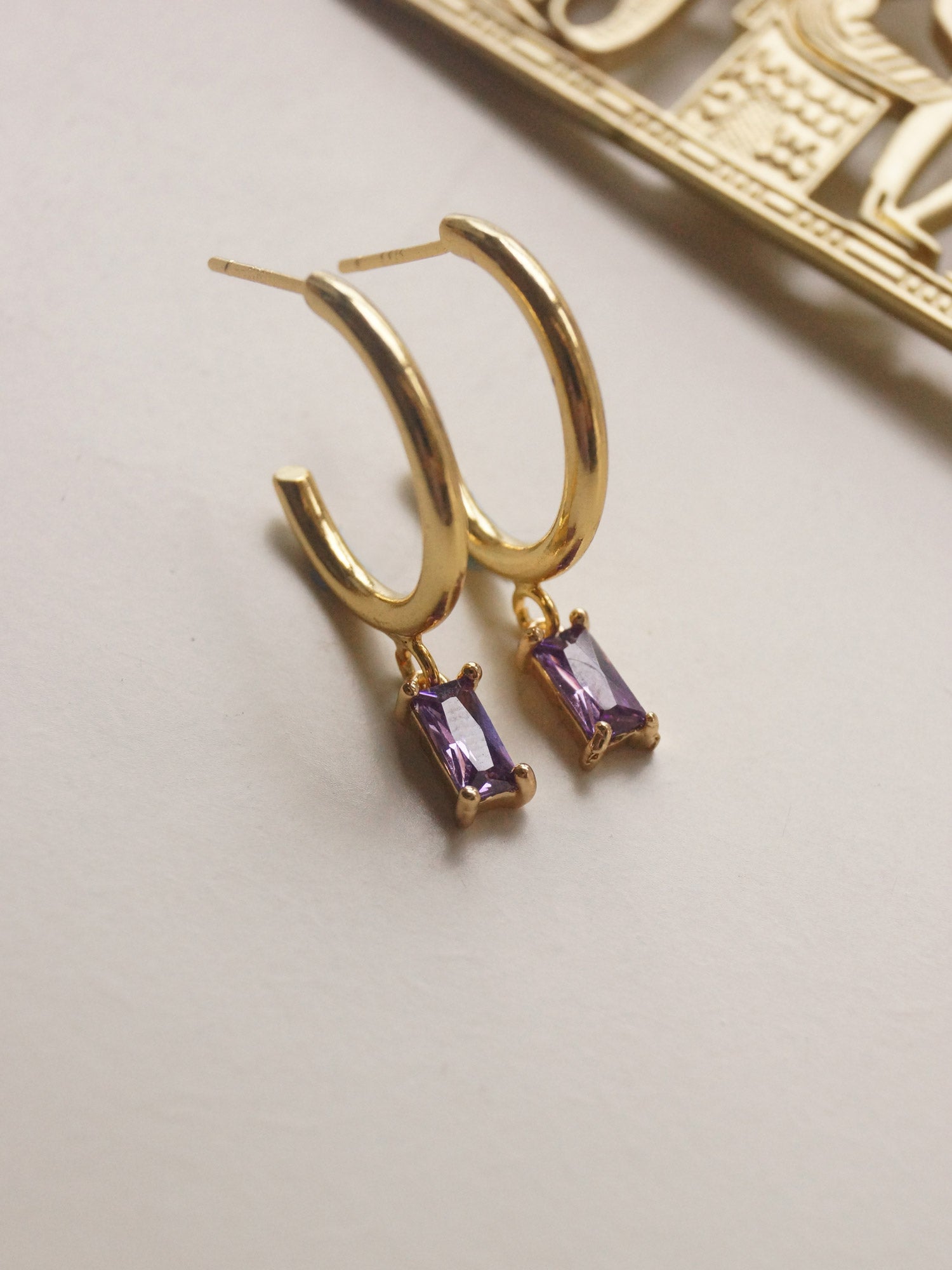 Créoles ILLUMINATE - Royal Purple *Plaqué or 18 carats