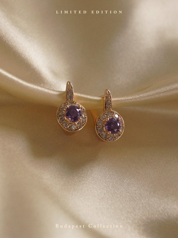 KATA Earrings - Amethyst Purple *Gold-plated // GABI EXCLUSIVE