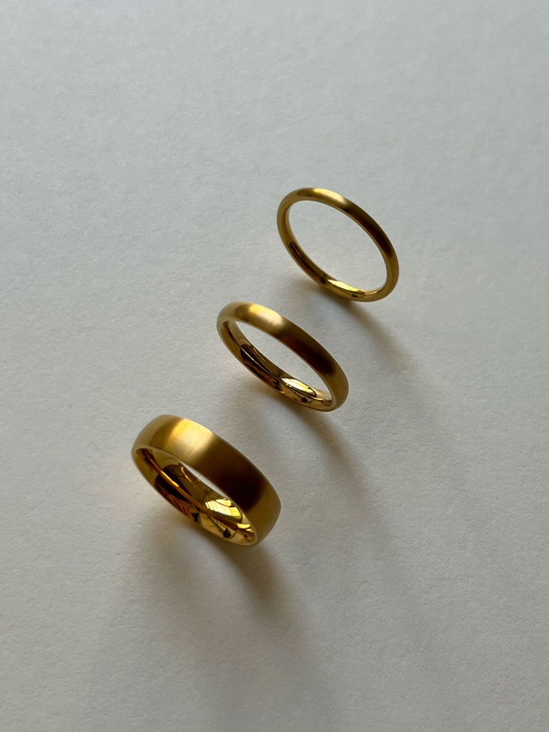 Matte Essential Gold Ring - 5mm