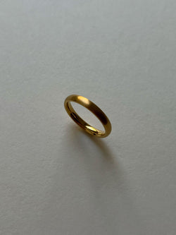 Matte Essential Gold Ring - 3mm